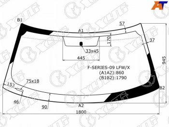 11 299 р. Стекло лобовое Ford F150 09-14 XYG F-SERIES-09 LFW/X  с доставкой в г. Майкоп. Увеличить фотографию 1