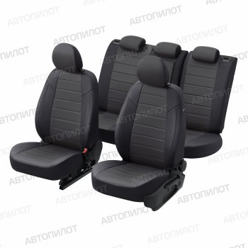 13 649 р. Чехлы сидений (экокожа/алькантара) Автопилот  Audi A5  8T (2007-2016) дорестайлинг, купе, рестайлинг, купе (черный/темно-серый)  с доставкой в г. Майкоп. Увеличить фотографию 6