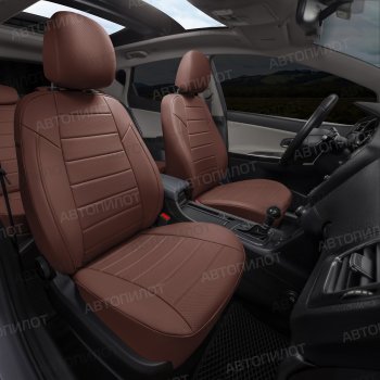13 649 р. Чехлы сидений (экокожа, 40/60, подлок) Автопилот Audi A6 C5 дорестайлинг, седан (1997-2001) (темно-коричневый)  с доставкой в г. Майкоп. Увеличить фотографию 6