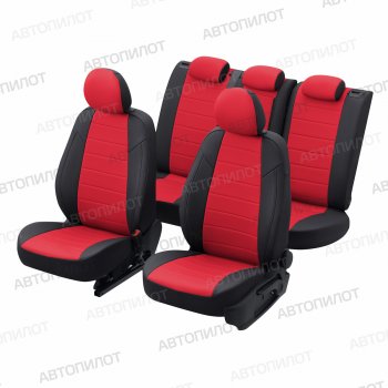 8 399 р. Чехлы сидений (экокожа, 40/60) Автопилот Audi Q3 8U дорестайлинг (2011-2015) (черный/красный)  с доставкой в г. Майкоп. Увеличить фотографию 5