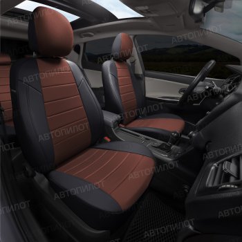 13 649 р. Чехлы сидений (экокожа/алькантара) Автопилот  BMW 1 серия  F21 (2011-2020) хэтчбэк 3 дв. дорестайлинг, хэтчбэк 3 дв. 1-ый рестайлинг, хэтчбэк 3 дв. 2-ой рестайлинг (черный/шоколад)  с доставкой в г. Майкоп. Увеличить фотографию 6