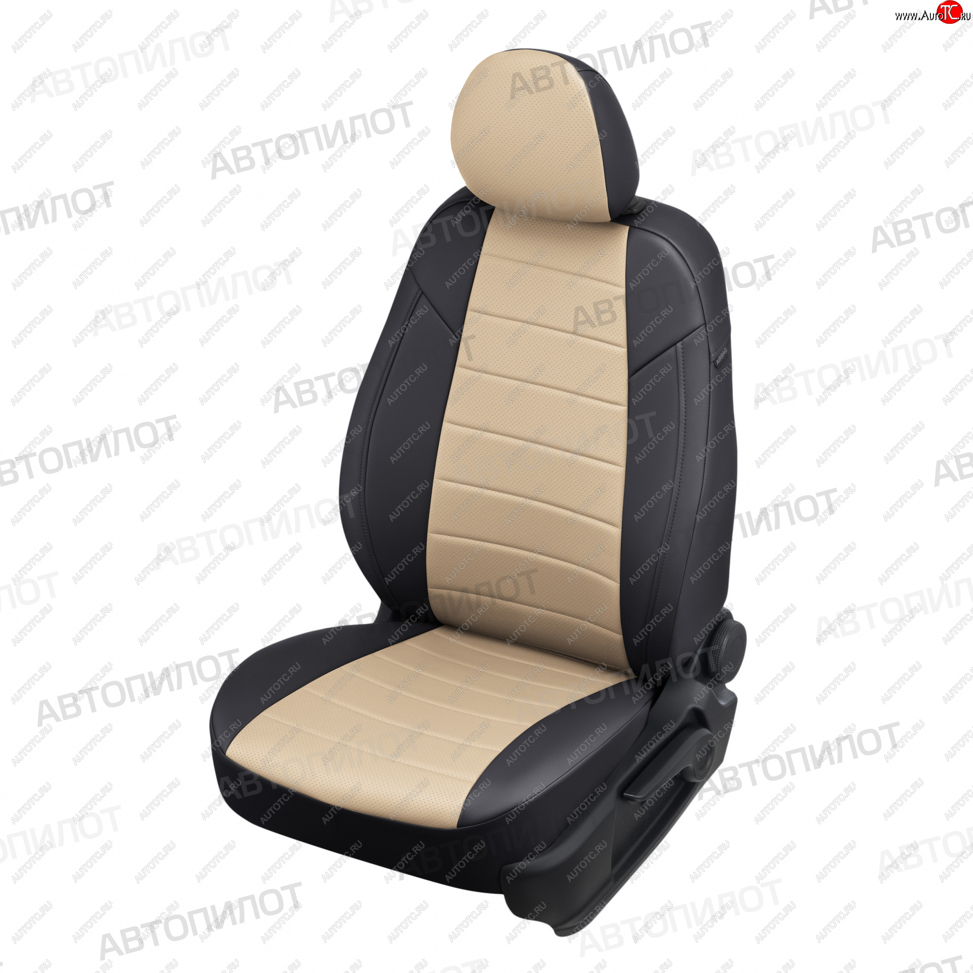 17 399 р. Чехлы сидений (экокожа, 7 мест) Автопилот  Chery Cross Eastar  B14 (2006-2015) (черный/бежевый)  с доставкой в г. Майкоп