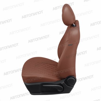 17 699 р. Чехлы сидений (экокожа, 7 мест) Автопилот Ромб  Chevrolet Captiva  CN202S (2018-2025) дорестайлинг (коричневый)  с доставкой в г. Майкоп. Увеличить фотографию 2