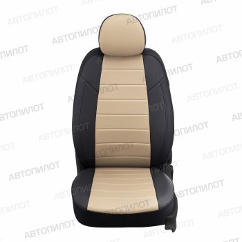 8 249 р. Чехлы сидений (экокожа) Автопилот Chevrolet Malibu 9 (2016-2025) (черный/бежевый)  с доставкой в г. Майкоп. Увеличить фотографию 2
