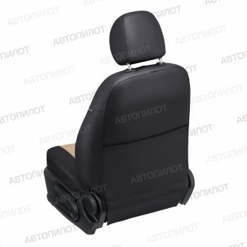 8 249 р. Чехлы сидений (экокожа) Автопилот Chevrolet Malibu 9 (2016-2025) (черный/бежевый)  с доставкой в г. Майкоп. Увеличить фотографию 4
