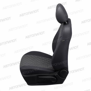 8 499 р. Чехлы сидений (экокожа/алькантара) Автопилот Ромб Chevrolet Malibu 9 (2016-2025) (черный/темно-серый)  с доставкой в г. Майкоп. Увеличить фотографию 4