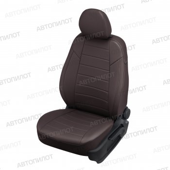 Чехлы сидений (экокожа, сплошн.) Автопилот CITROEN C-elysee ( дорестайлинг) (2012-2020), Peugeot 301 (2012-2025) (шоколад)