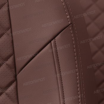 14 249 р. Чехлы сидений (экокожа, горбы) Автопилот Ромб  Daewoo Nexia  дорестайлинг (1995-2008) (темно-коричневый)  с доставкой в г. Майкоп. Увеличить фотографию 5