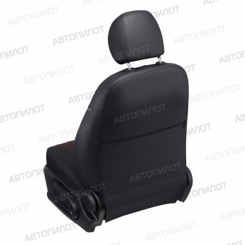 17 699 р. Чехлы сидений (экокожа, 7 мест) Автопилот Ромб  Dodge Caravan (2000-2007) (черный/шоколад)  с доставкой в г. Майкоп. Увеличить фотографию 5