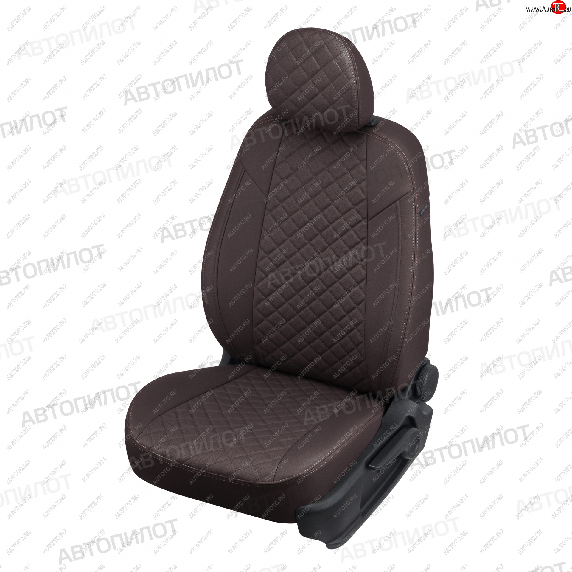 17 699 р. Чехлы сидений (экокожа, 7 мест) Автопилот Ромб  Dodge Caravan (2000-2007) (шоколад)  с доставкой в г. Майкоп