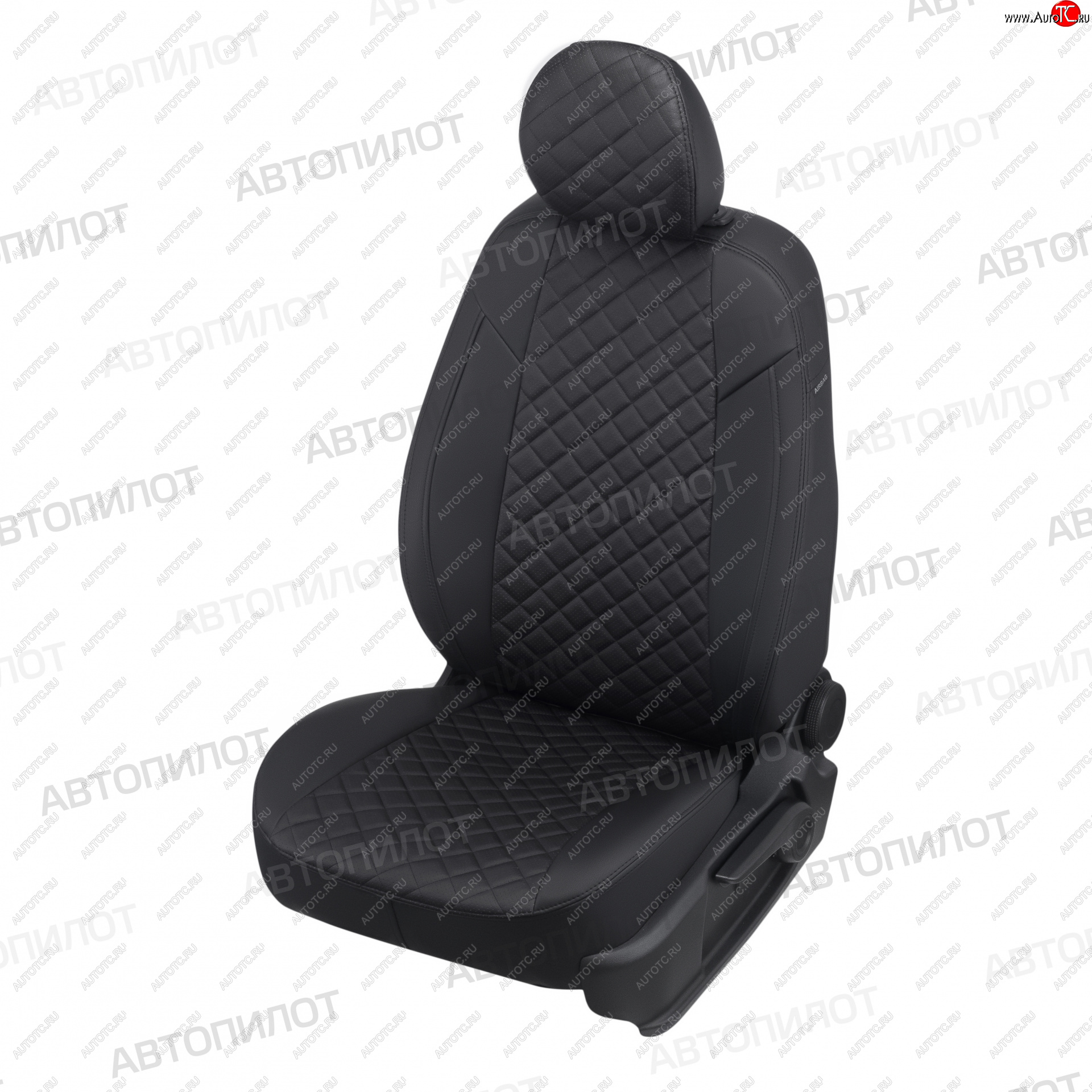 17 699 р. Чехлы сидений (экокожа, 7 мест) Автопилот Ромб  Dodge Grand Caravan (2007-2020) дорестайлинг, рестайлинг (черный)  с доставкой в г. Майкоп