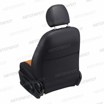 17 699 р. Чехлы сидений (экокожа, 7 мест) Автопилот Ромб  Dodge Grand Caravan (2007-2020) дорестайлинг, рестайлинг (черный/оранж)  с доставкой в г. Майкоп. Увеличить фотографию 4