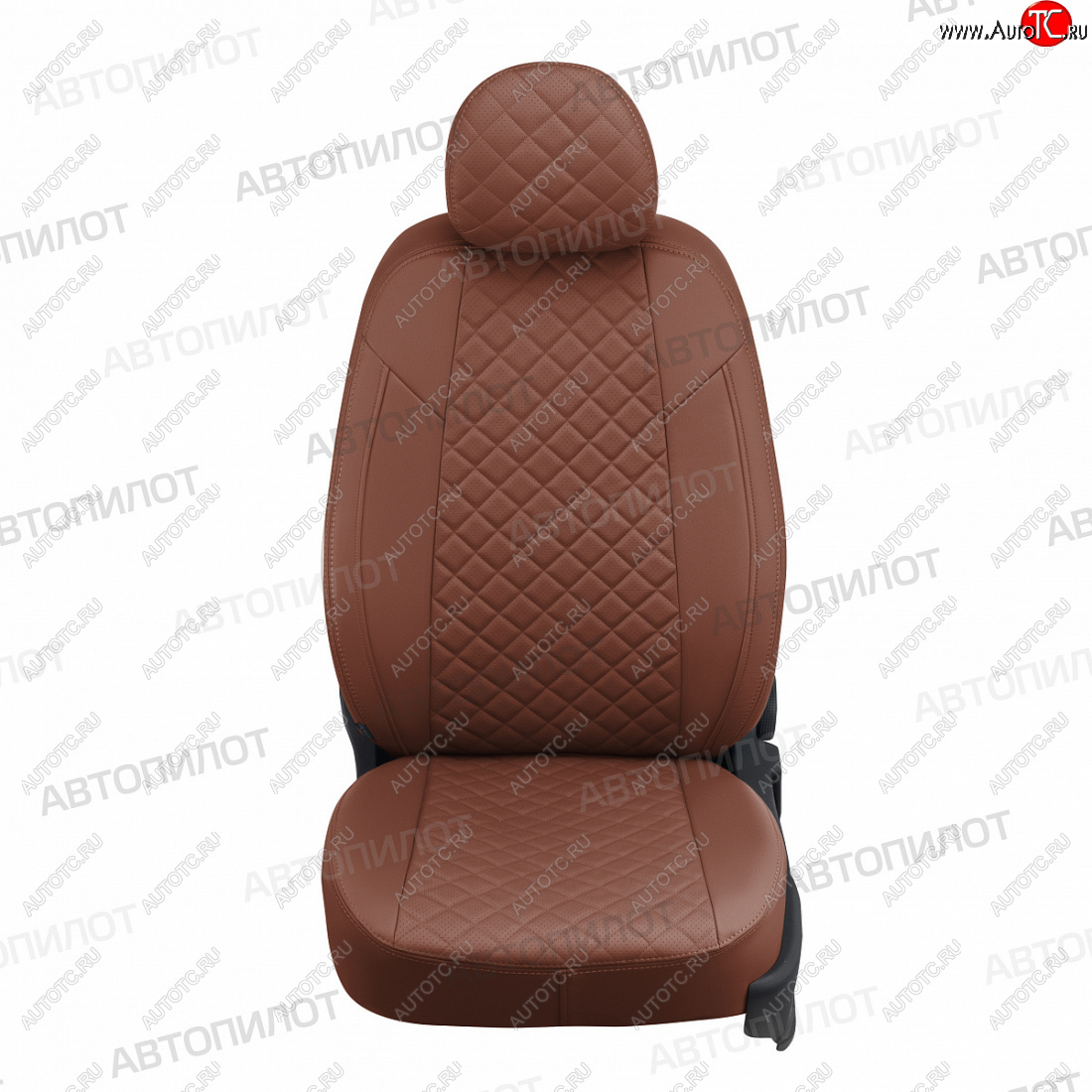 17 699 р. Чехлы сидений (экокожа, 7 мест) Автопилот Ромб  Dodge Grand Caravan (2007-2020) дорестайлинг, рестайлинг (коричневый)  с доставкой в г. Майкоп