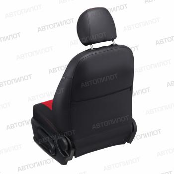 8 749 р. Чехлы на сиденья Ромб (к. AmbienteTrend раздел. 40/60 экокожа) Автопилот Ford Focus 3 универсал дорестайлинг (2010-2015) (черный/красный)  с доставкой в г. Майкоп. Увеличить фотографию 3
