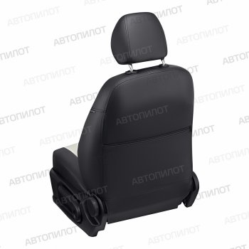 13 649 р. Чехлы сидений (экокожа) Автопилот Ford Fusion 1 хэтчбэк дорестайлинг (2002-2005) (черный/белый)  с доставкой в г. Майкоп. Увеличить фотографию 5