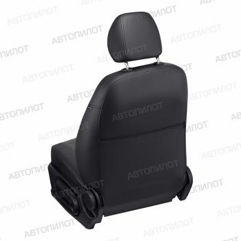 13 649 р. Чехлы на сиденья Велюр (раздельная 40/60 экокожа) Автопилот Ford Fusion 1 хэтчбэк дорестайлинг (2002-2005) (черный)  с доставкой в г. Майкоп. Увеличить фотографию 4