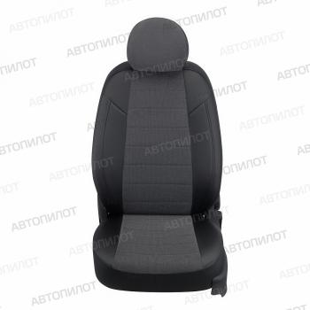 13 649 р. Чехлы на сиденья Велюр (раздельная 40/60 экокожа) Автопилот Ford Fusion 1 хэтчбэк дорестайлинг (2002-2005) (черный)  с доставкой в г. Майкоп. Увеличить фотографию 3