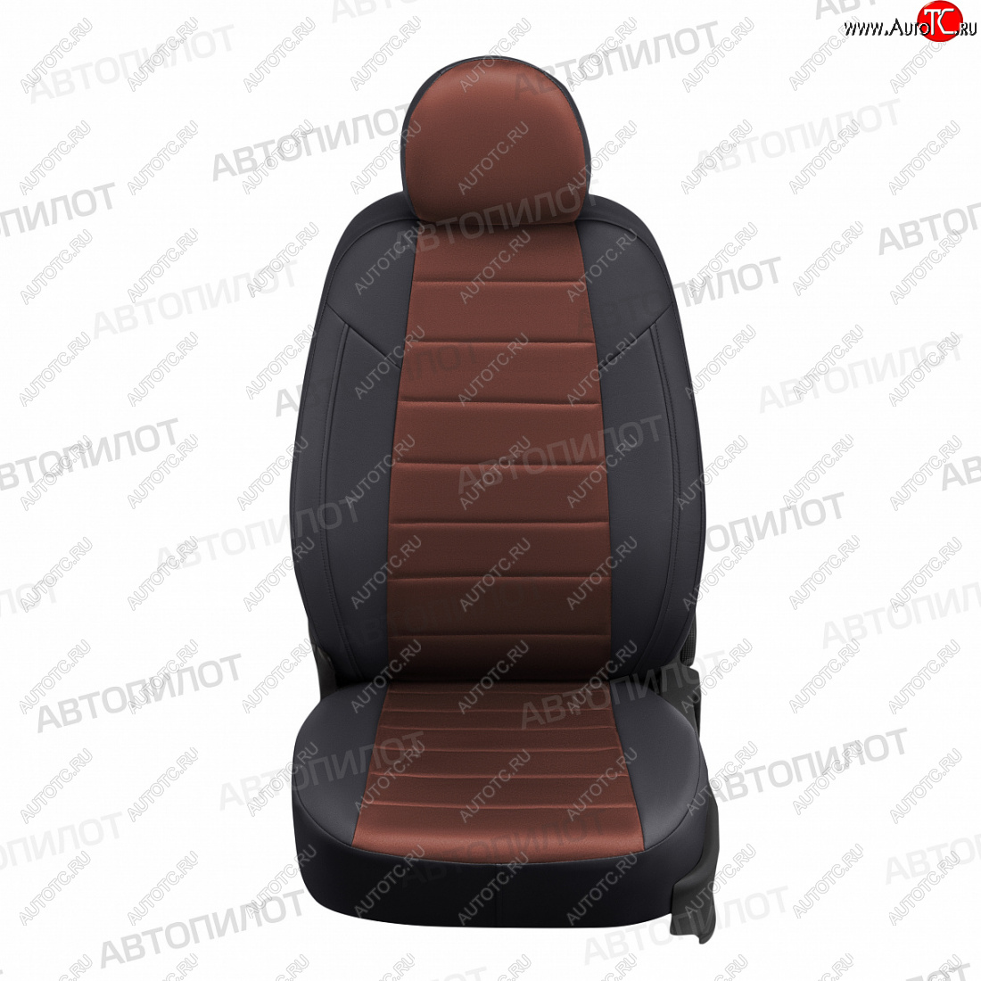 13 649 р. Чехлы сидений (экокожа/алькантара) Автопилот  Great Wall Hover H2 (2005-2010) (черный/шоколад)  с доставкой в г. Майкоп