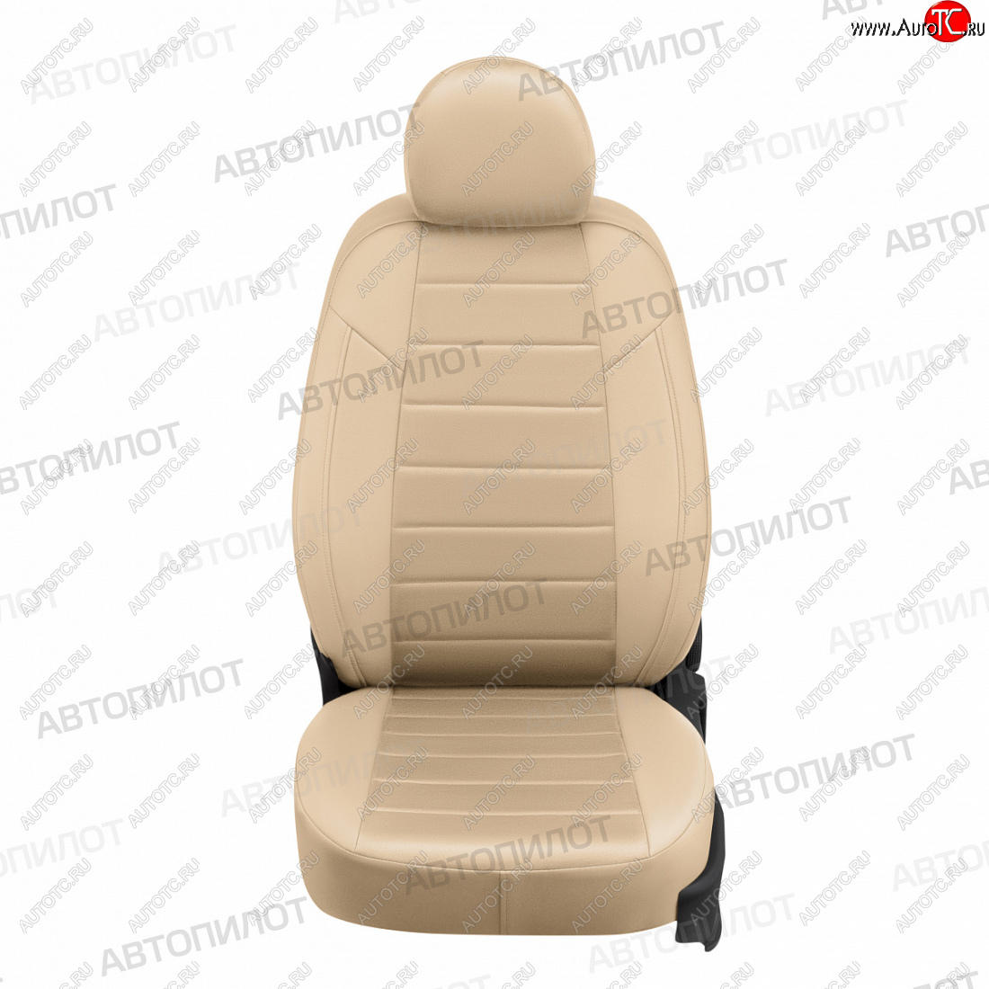 13 649 р. Чехлы сидений (экокожа/алькантара, 5 мест) Автопилот Honda Pilot YF4 дорестайлинг (2008-2011) (бежевый)  с доставкой в г. Майкоп