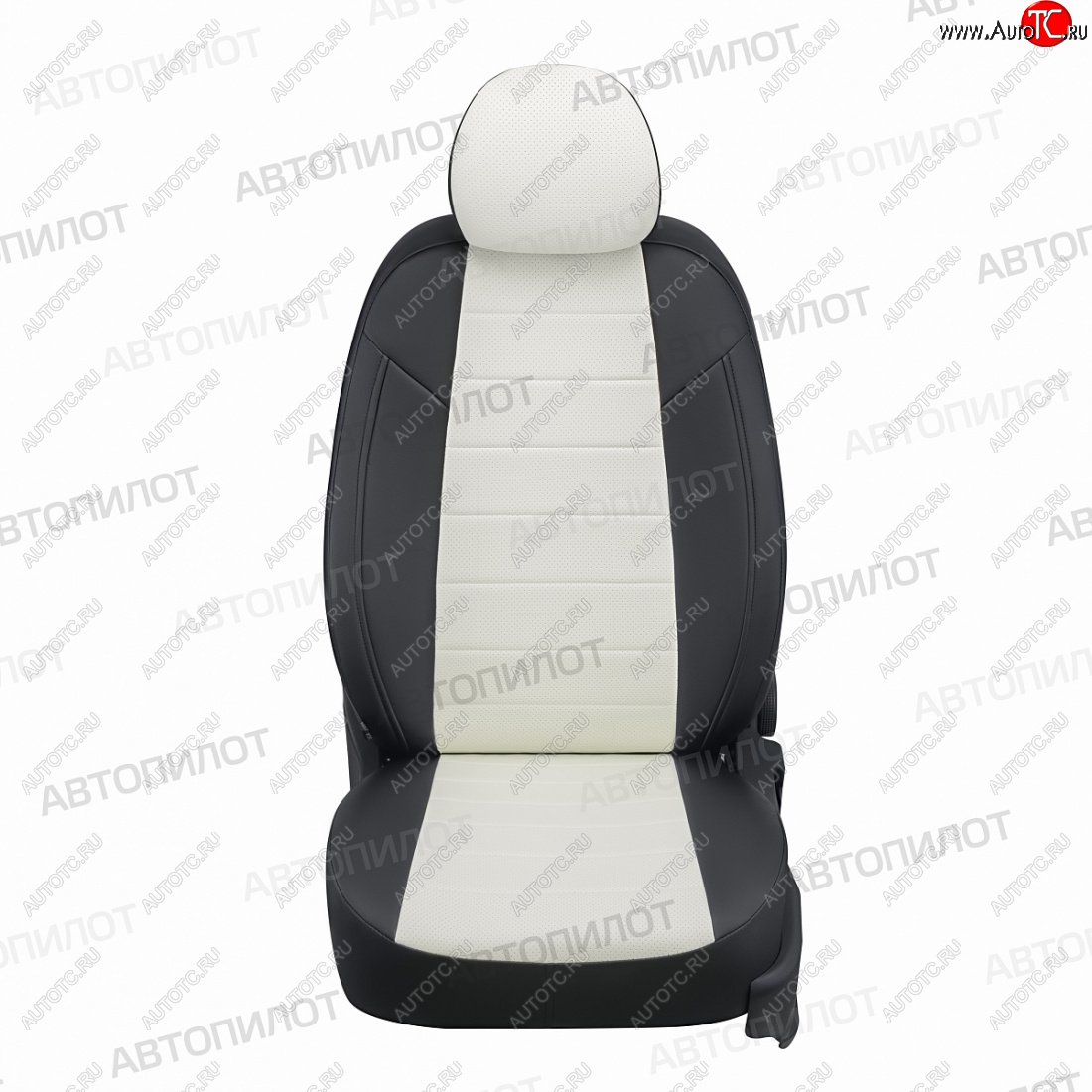 21 599 р. Чехлы сидений (экокожа, 8 мест) Автопилот  Honda Pilot  YF4 (2008-2015) дорестайлинг, рестайлинг (черный/белый)  с доставкой в г. Майкоп
