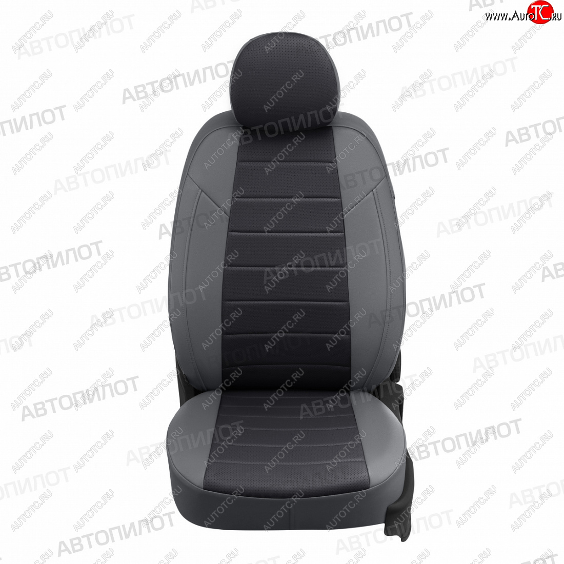 21 599 р. Чехлы сидений (экокожа, 8 мест) Автопилот  Honda Pilot  YF4 (2008-2015) дорестайлинг, рестайлинг (серый/черный)  с доставкой в г. Майкоп