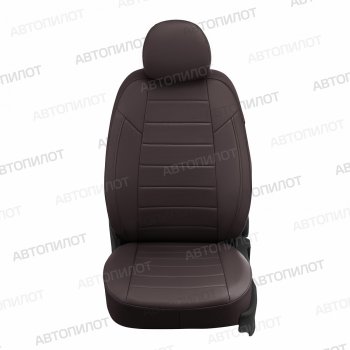 Чехлы сидений (экокожа/алькантара, 8 мест) Автопилот Honda Pilot  YF4 (2008-2015) дорестайлинг, рестайлинг (шоколад)