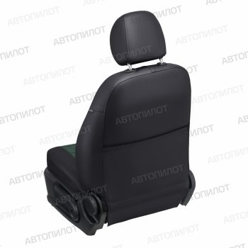 21 599 р. Чехлы сидений (экокожа, 9 мест) Автопилот  Hyundai Starex/H1  A1 (1997-2007) дорестайлинг, рестайлинг (черный/зеленый)  с доставкой в г. Майкоп. Увеличить фотографию 2
