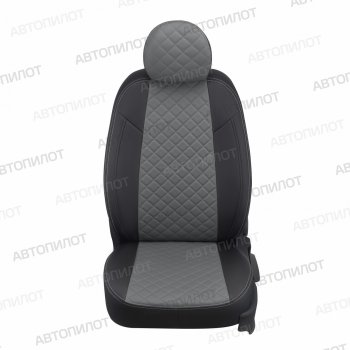 21 999 р. Чехлы сидений (экокожа, 9 мест) Автопилот Ромб  Hyundai Starex/H1  A1 (1997-2007) дорестайлинг, рестайлинг (черный/серый)  с доставкой в г. Майкоп. Увеличить фотографию 4