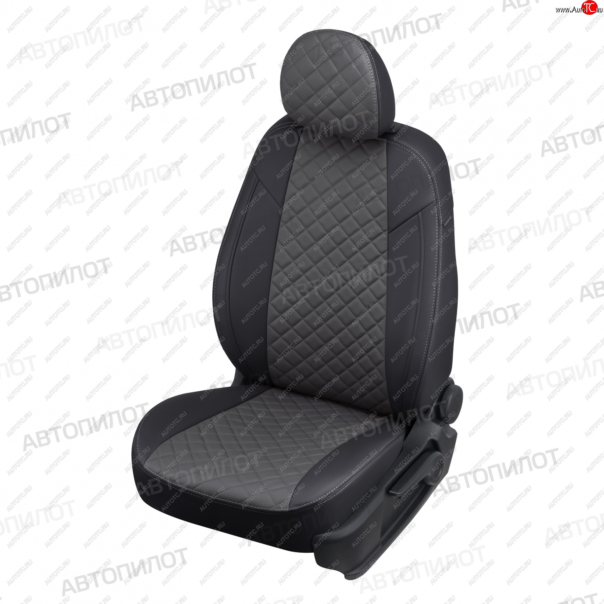 13 449 р. Чехлы сидений (экокожа, 8-11 мест) Автопилот Ромб  Hyundai Starex/Grand Starex/H1  TQ (2007-2022) дорестайлинг, рестайлинг, 2-ой рестайлинг (черный/темно-серый)  с доставкой в г. Майкоп