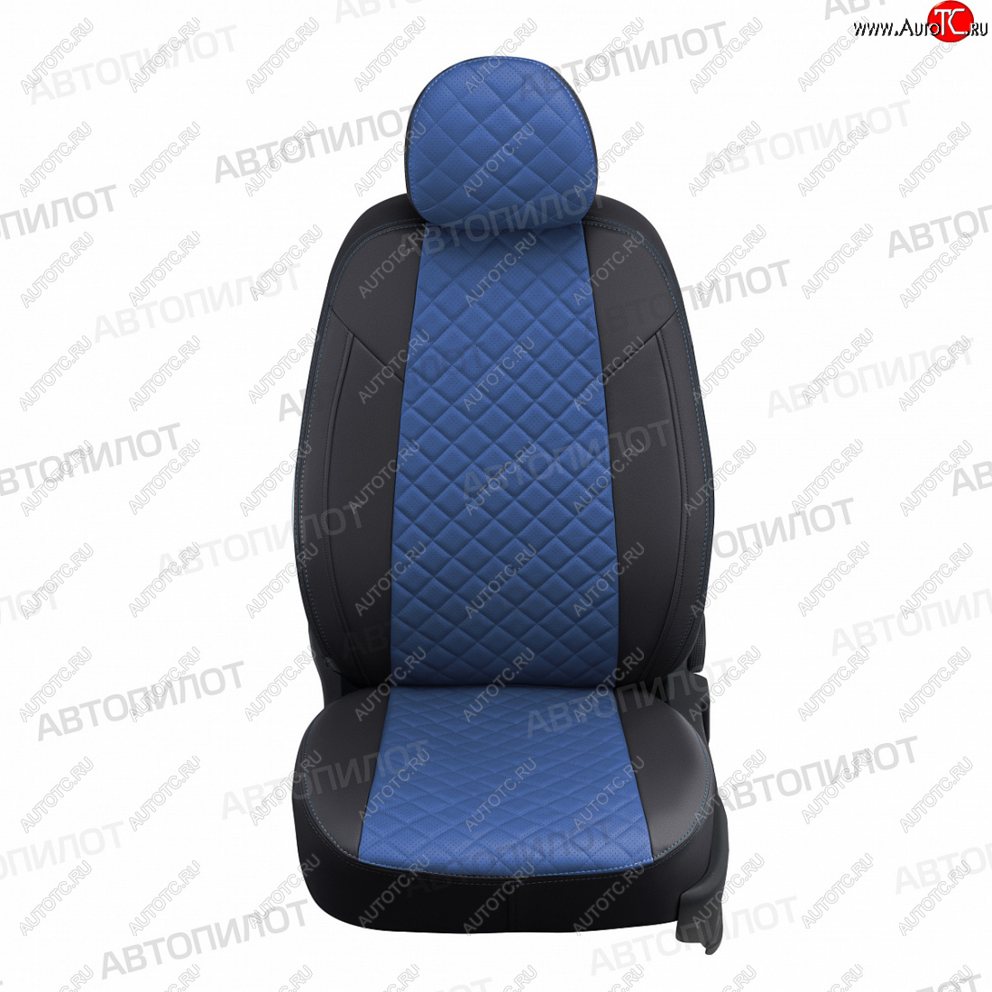 21 999 р. Чехлы сидений (экокожа, 8-11 мест) Автопилот Ромб  Hyundai Starex/Grand Starex/H1  TQ (2007-2022) дорестайлинг, рестайлинг, 2-ой рестайлинг (черный/синий)  с доставкой в г. Майкоп