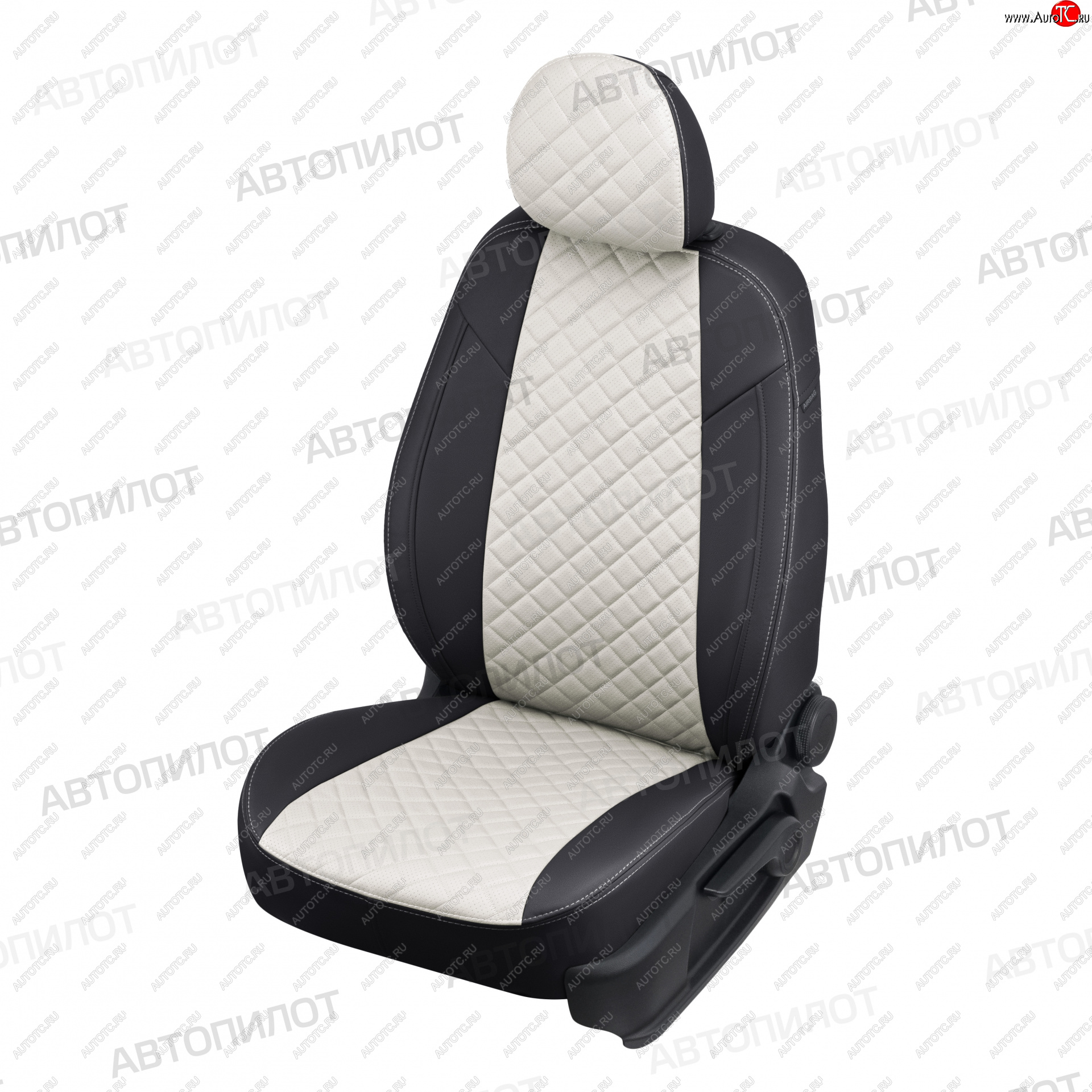 21 999 р. Чехлы сидений (экокожа, 8-11 мест) Автопилот Ромб  Hyundai Starex/Grand Starex/H1  TQ (2007-2022) дорестайлинг, рестайлинг, 2-ой рестайлинг (черный/белый)  с доставкой в г. Майкоп