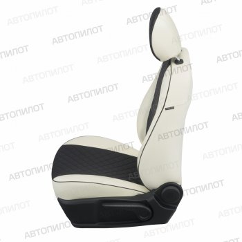 21 999 р. Чехлы сидений (экокожа, 8-11 мест) Автопилот Ромб  Hyundai Starex/Grand Starex/H1  TQ (2007-2022) дорестайлинг, рестайлинг, 2-ой рестайлинг (белый/черный)  с доставкой в г. Майкоп. Увеличить фотографию 3