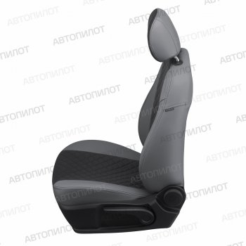 21 999 р. Чехлы сидений (экокожа, 8-11 мест) Автопилот Ромб  Hyundai Starex/Grand Starex/H1  TQ (2007-2022) дорестайлинг, рестайлинг, 2-ой рестайлинг (серый/черный)  с доставкой в г. Майкоп. Увеличить фотографию 4