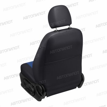 8 249 р. Чехлы сидений (экокожа/алькантара) Автопилот  Hyundai IX35  LM (2009-2018) дорестайлинг, рестайлинг (черный/синий)  с доставкой в г. Майкоп. Увеличить фотографию 2