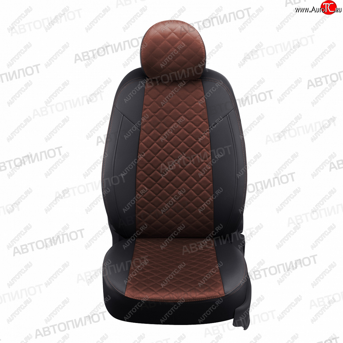 14 449 р. Чехлы сидений (экокожа/алькантара) Автопилот Ромб  Hyundai Matrix  1 FC (2001-2010) дорестайлинг, 1-ый рестайлинг, 2-ой рестайлинг (черный/шоколад)  с доставкой в г. Майкоп