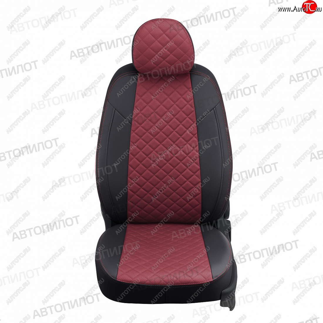 21 999 р. Чехлы сидений (экокожа, 8 мест) Автопилот Ромб  Hyundai Staria  US4 (2021-2022) (черный/бордовый)  с доставкой в г. Майкоп
