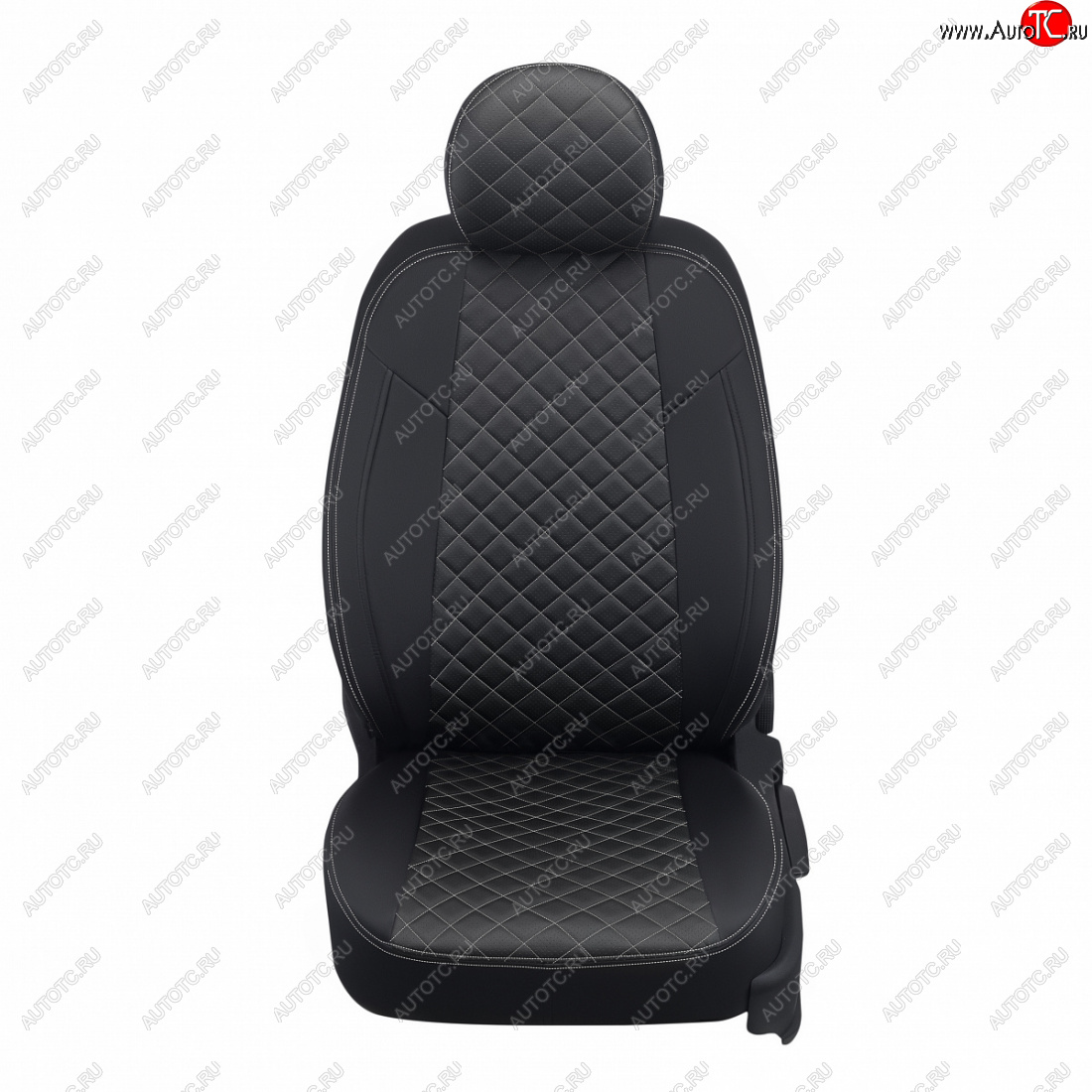 21 999 р. Чехлы сидений (экокожа, 8 мест) Автопилот Ромб  Hyundai Staria  US4 (2021-2022) (черный/белая строчка)  с доставкой в г. Майкоп