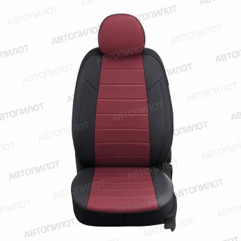 Чехлы сидений (экокожа, 7 мест) Автопилот Hyundai Trajet (1999-2008) (черный/бордовый)
