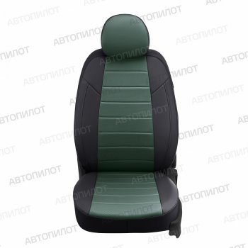 Чехлы сидений (экокожа, 7 мест) Автопилот Hyundai Trajet (1999-2008) (черный/зеленый)
