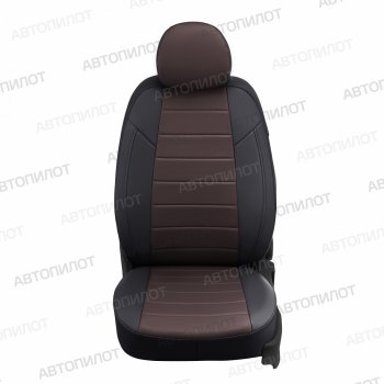 Чехлы сидений (экокожа, 7 мест) Автопилот Hyundai Trajet (1999-2008) (черный/шоколад)