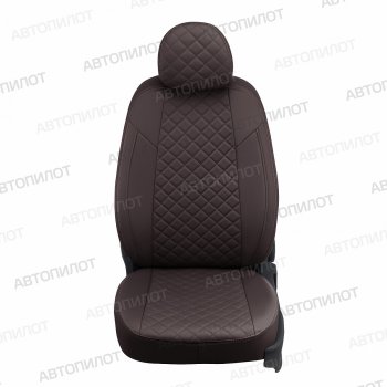 Чехлы сидений (экокожа, 7 мест) Автопилот Ромб Hyundai Trajet (1999-2008) (шоколад)