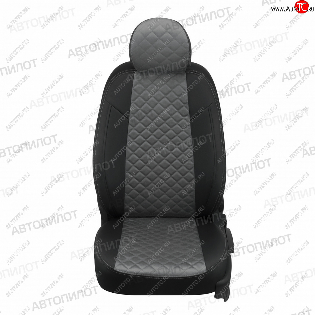 14 449 р. Чехлы сидений (экокожа/алькантара) Автопилот Ромб  Hyundai Tucson  TL (2015-2021) дорестайлинг, рестайлинг (черный/серый)  с доставкой в г. Майкоп