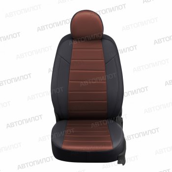Чехлы сидений (экокожа/алькантара) Автопилот Hyundai Tucson  TL (2015-2021) дорестайлинг, рестайлинг (черный/шоколад)