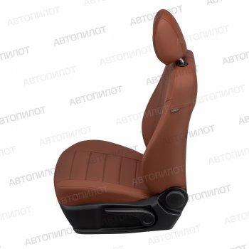 8 249 р. Чехлы сидений (экокожа/алькантара) Автопилот  Hyundai Tucson  TL (2015-2021) дорестайлинг, рестайлинг (коричневый)  с доставкой в г. Майкоп. Увеличить фотографию 5