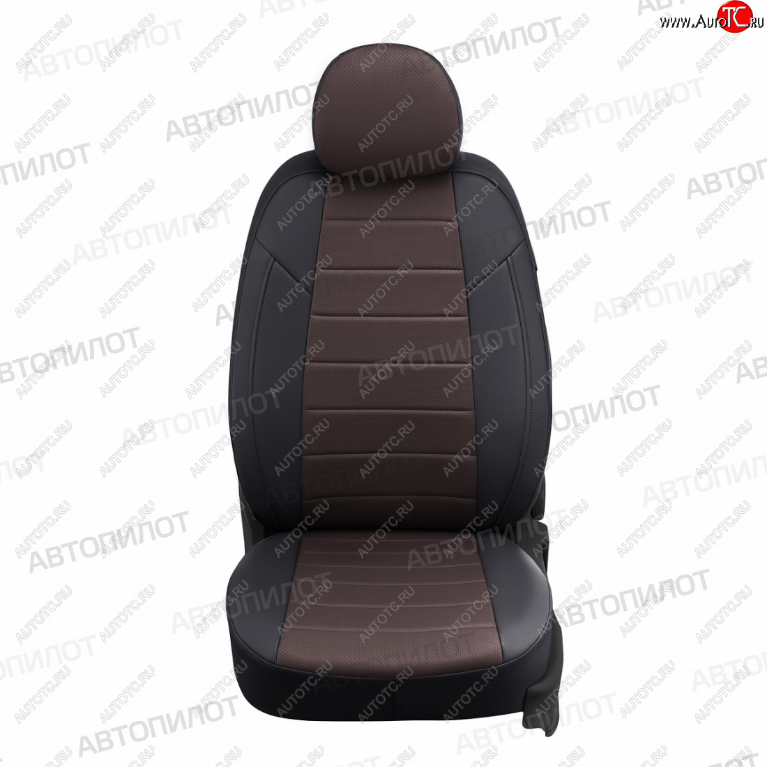 12 999 р. Чехлы сидений (экокожа, 8 мест) Автопилот  KIA Carnival  KA4 (2020-2025) минивэн дорестайлинг, минивэн рестайлинг (черный/шоколад)  с доставкой в г. Майкоп