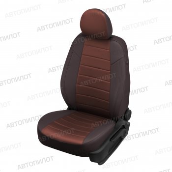 Чехлы сидений (экокожа/алькантара, 8 мест) Автопилот KIA Carnival  KA4 (2020-2025) минивэн дорестайлинг, минивэн рестайлинг (шоколад)