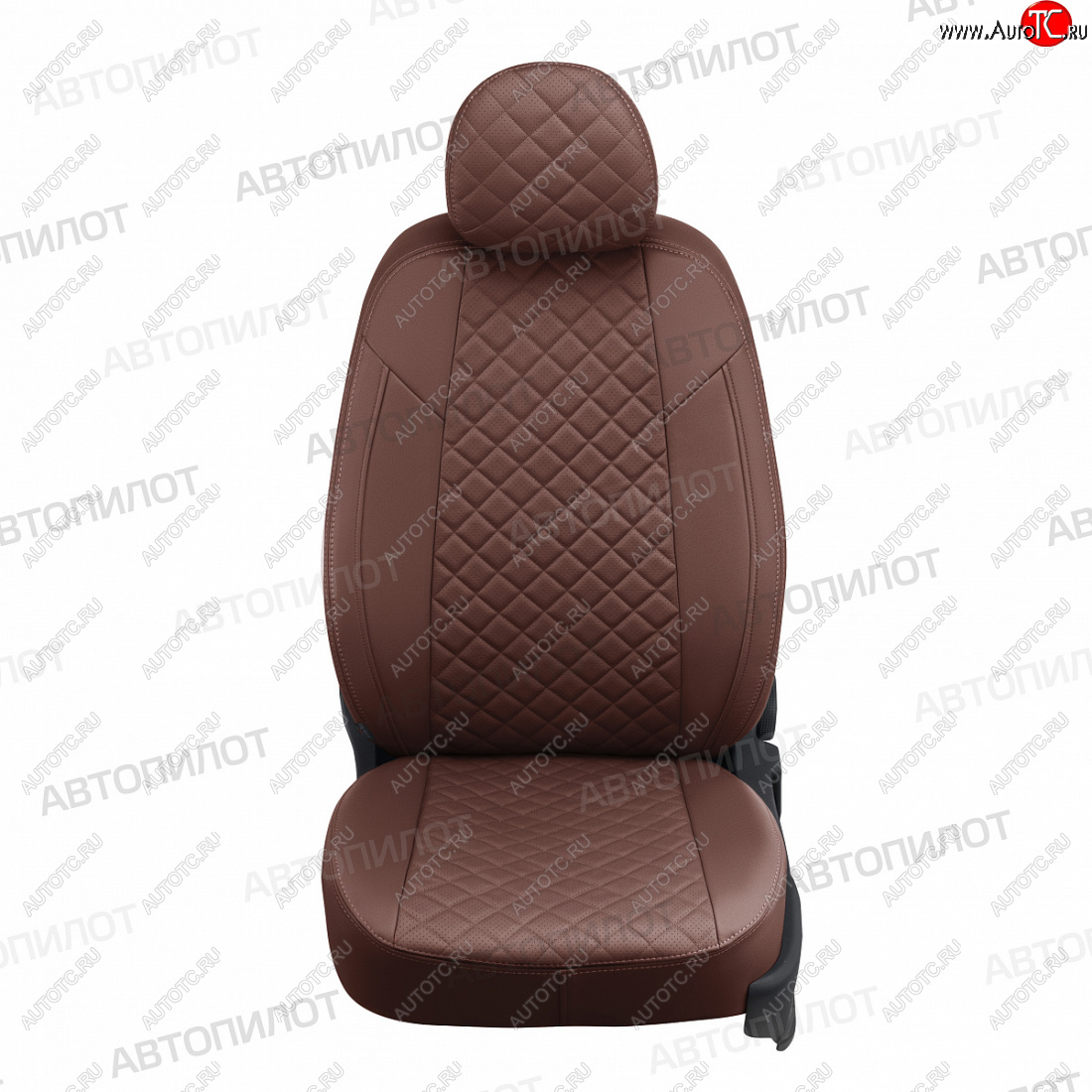 21 999 р. Чехлы сидений (экокожа, 8 мест) Автопилот Ромб  KIA Carnival  KA4 (2020-2025) минивэн дорестайлинг, минивэн рестайлинг (темно-коричневый)  с доставкой в г. Майкоп