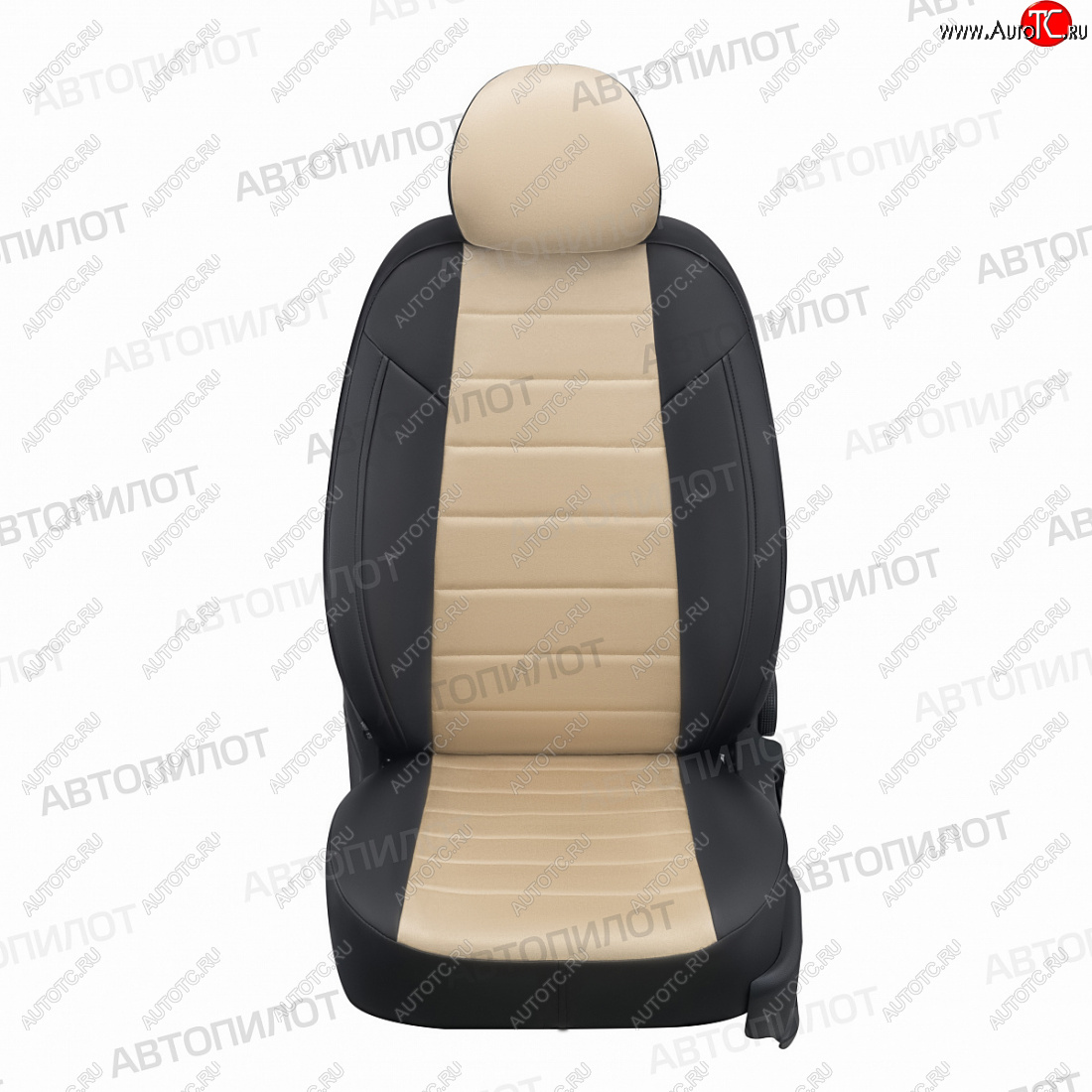 8 249 р. Чехлы сидений (экокожа/алькантара) Автопилот  KIA Ceed  1 ED (2006-2012) дорестайлинг универсал, дорестайлинг, хэтчбэк 5 дв., рестайлинг универсал, рестайлинг, хэтчбэк 5 дв. (черный/бежевый)  с доставкой в г. Майкоп