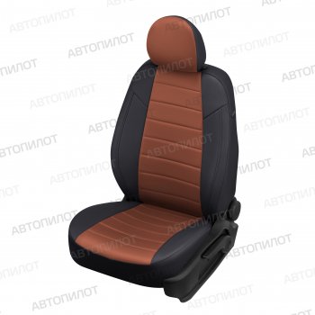 Чехлы сидений (экокожа/алькантара, 40/60, Classic/Comfort/Luxe) Автопилот KIA Ceed  3 CD (2018-2025) универсал, хэтчбэк (черный/коричневый)