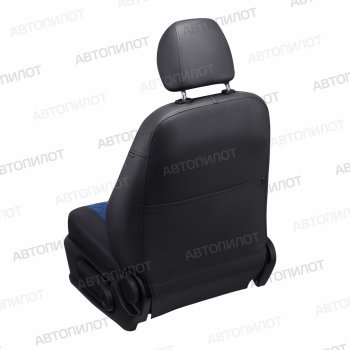 14 449 р. Чехлы сидений (экокожа/алькантара) Автопилот Ромб  KIA Cerato  1 LD (2004-2007) хэтчбэк (черный/синий)  с доставкой в г. Майкоп. Увеличить фотографию 3